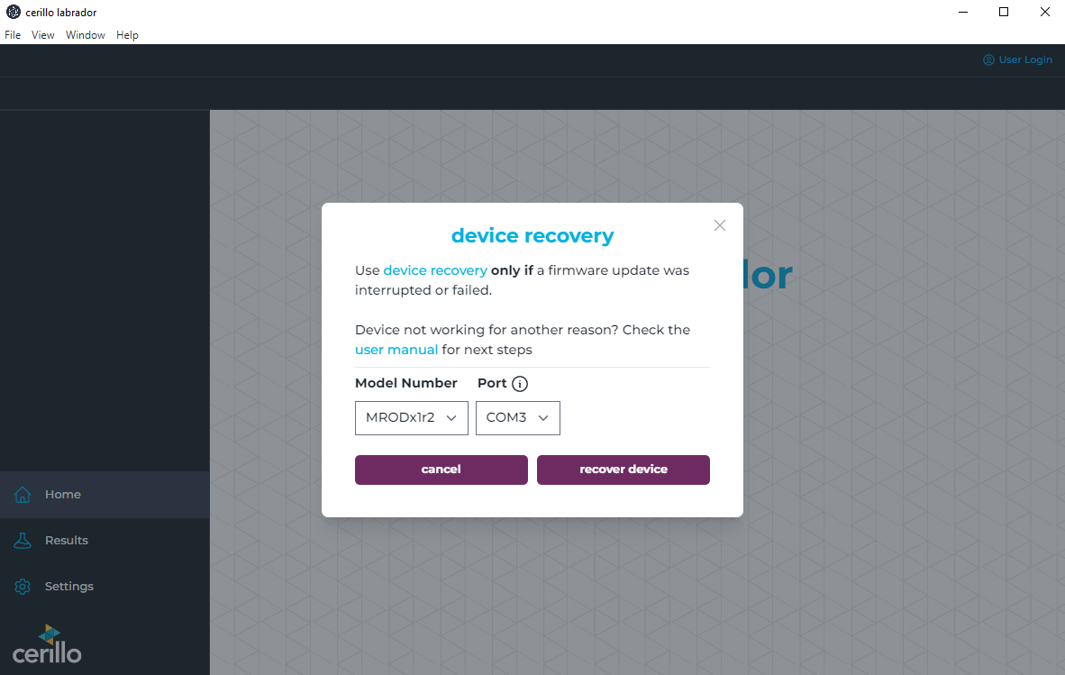 Device Recovery