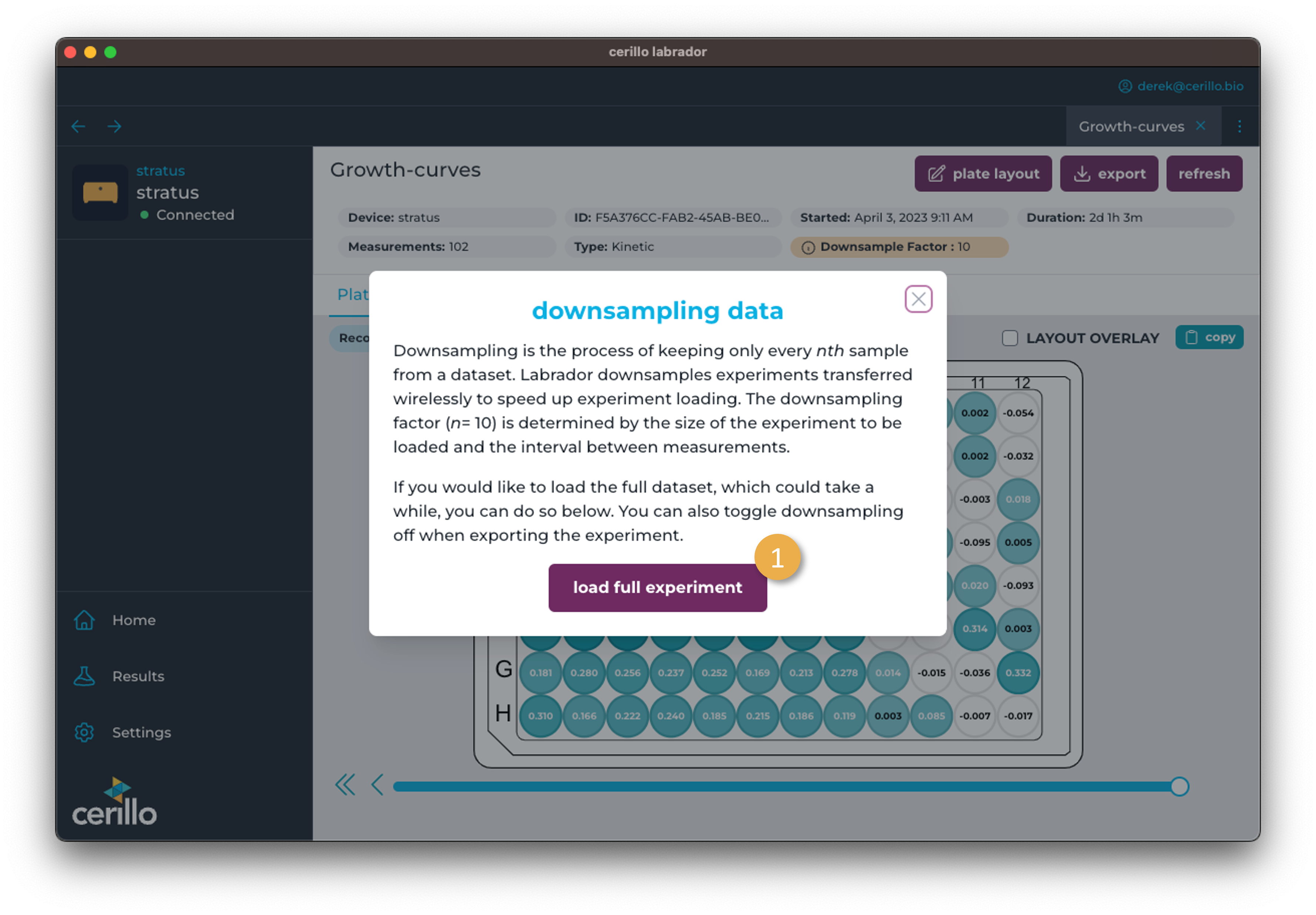 Downsample Dialog